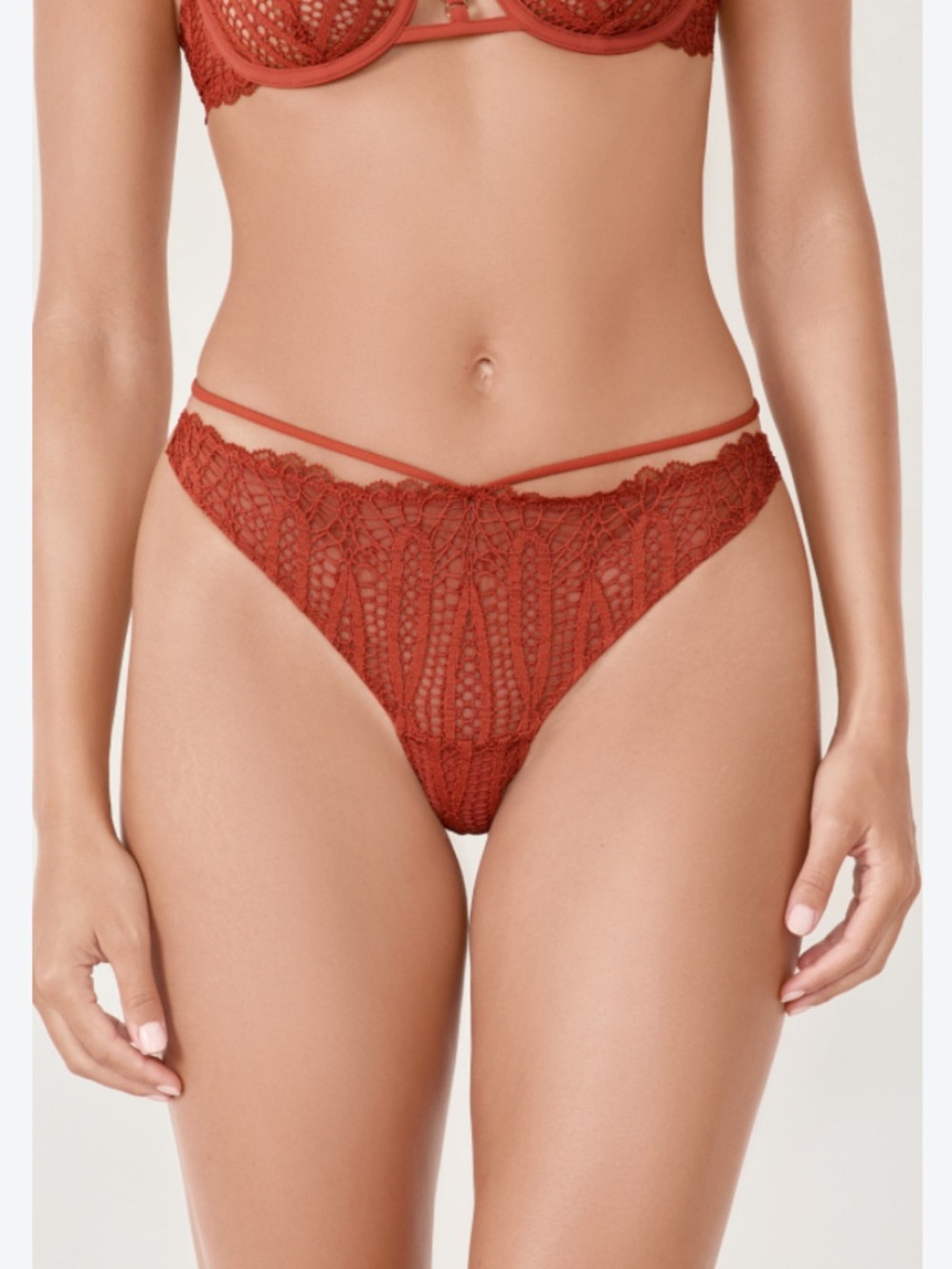 Etam Virtuose Tanga Etam Marron NWT